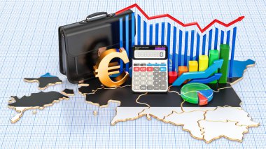 İş, ticaret ve Finans Estonya kavram, 3d render