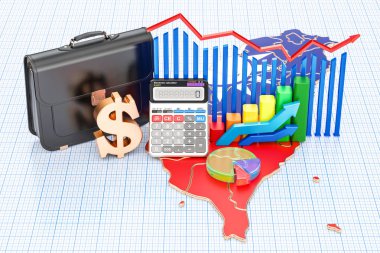 İş, ticaret ve Finans Tayvan kavram, 3d render