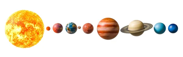 Planeten des Sonnensystems, 3D-Darstellung — Stockfoto