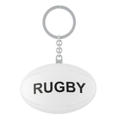 Anahtarlık rugby topu, 3d render ile