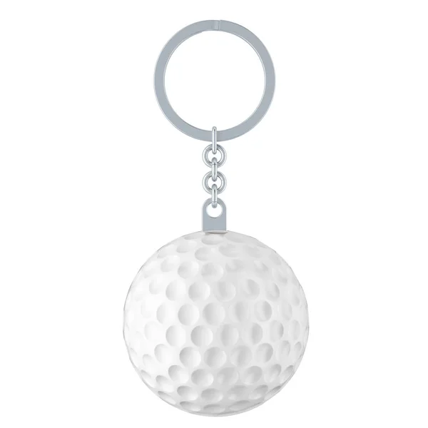 Ланцюг з м'ячем для гольфу, 3D візуалізація — стокове фото