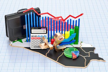 İş, ticaret ve Finans Irak kavram, 3d render