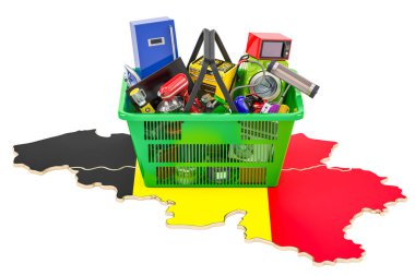 Alışveriş sepeti ev ve mutfak app tam ile Belçika Haritası