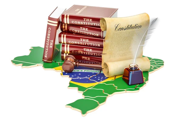 Konstytucji Brazylii koncepcji, renderowania 3d — Zdjęcie stockowe