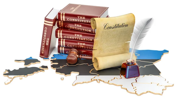 Konstitution des estnischen Konzepts, 3D-Darstellung — Stockfoto