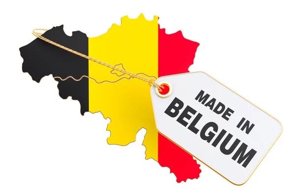 Wykonane w Belgii koncepcja, renderowania 3d — Zdjęcie stockowe