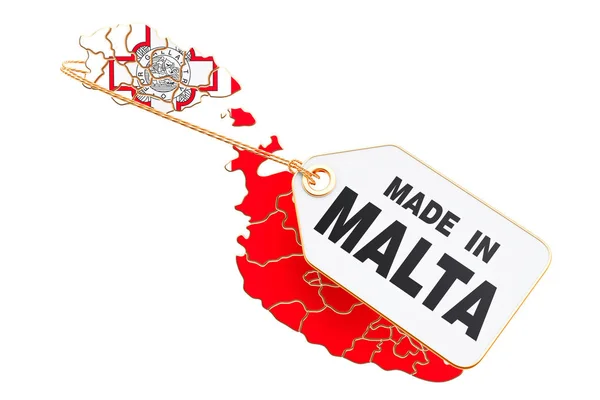 Hecho en Malta concepto, 3D renderizado —  Fotos de Stock