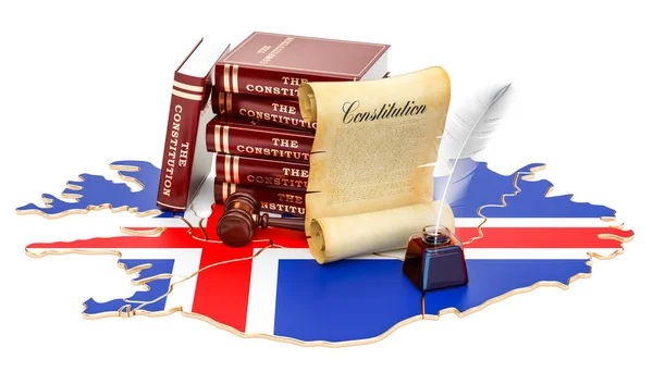 Constitución de Islandia concepto, representación 3D — Foto de Stock