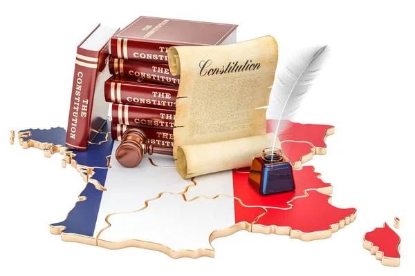 Концепция Конституции Франции, 3D рендеринг — стоковое фото