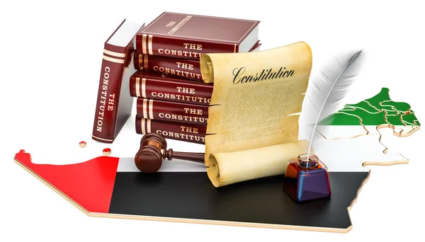 아랍 에미리트 연방 개념, 3d 렌더링의 헌법 — 스톡 사진