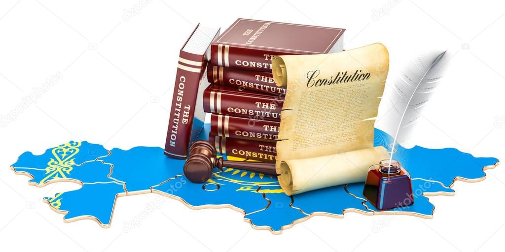 Constitution of Kazakhstan concept, 3D rendering