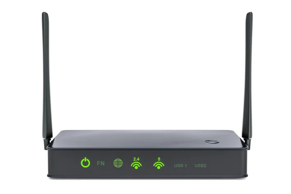 Vezeték nélküli internet router közelkép, 3d-leképezés — Stock Fotó