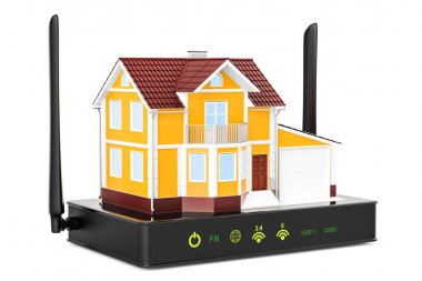 Internet bağlantı kavramı. Kablosuz internet yönlendirici ev