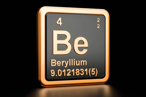 Beryllium ist ein chemisches Element. 3D-Darstellung — Stockfoto