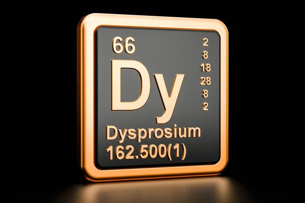 Dysprosium Dy élément chimique. rendu 3D — Photo
