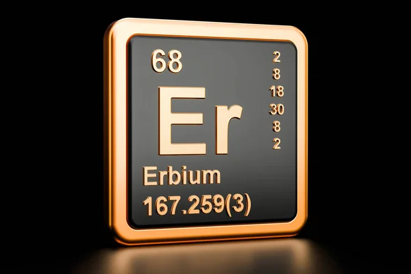 Erbium er chemische Element. 3D-Darstellung — Stockfoto