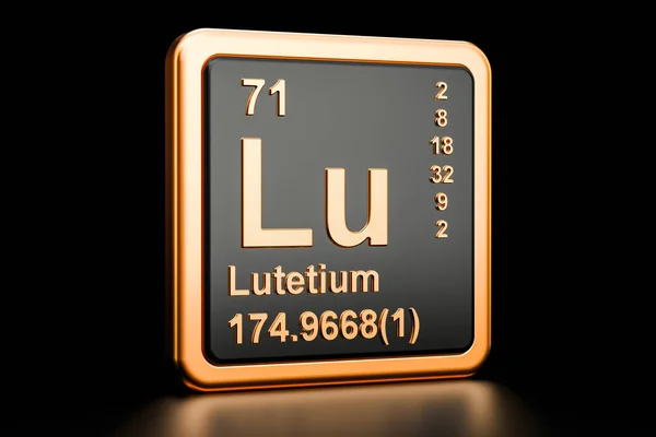 Lutetium Lu grundämne. 3D-rendering — Stockfoto