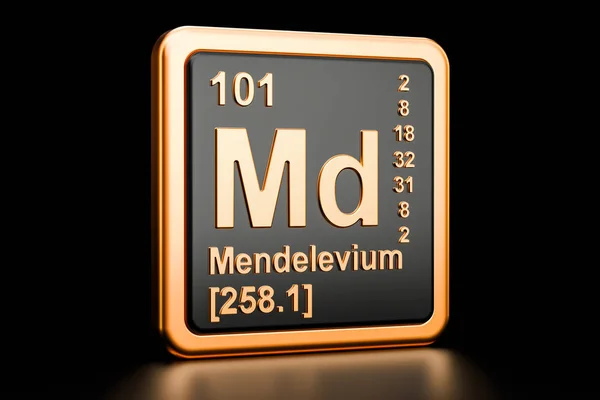 Mendelevium Md kimyasal element. 3D render — Stok fotoğraf