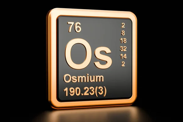 オスミウム Os 化学要素。3 d レンダリング — ストック写真