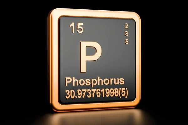 Fosfor P kimyasal element. 3D render — Stok fotoğraf