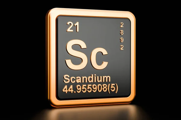 Scandium Sc chemical element. 3D rendering — Stock Photo, Image