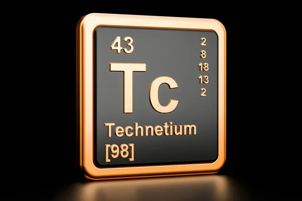 Element chimic Technetium Tc. Redare 3D — Fotografie, imagine de stoc