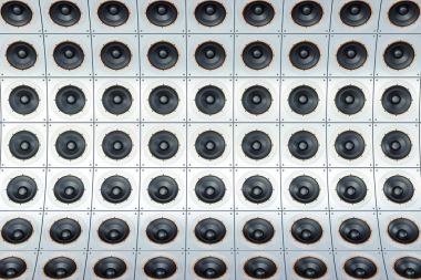 Çelik hoparlörler, 3d render arka plan