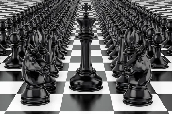 Chess, strategy concept. 3D rendering — Stock Photo, Image