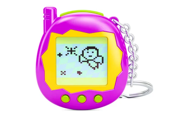 Tamagotchi oyunu, Evcil hayvan oyunu, 3d render cep.