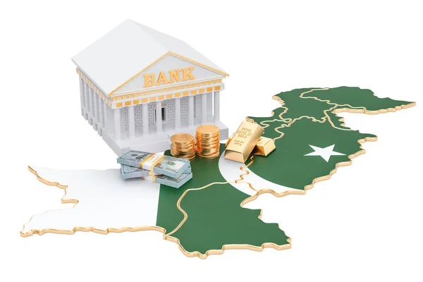 Banksystemet i Pakistan koncept. 3D-rendering — Stockfoto