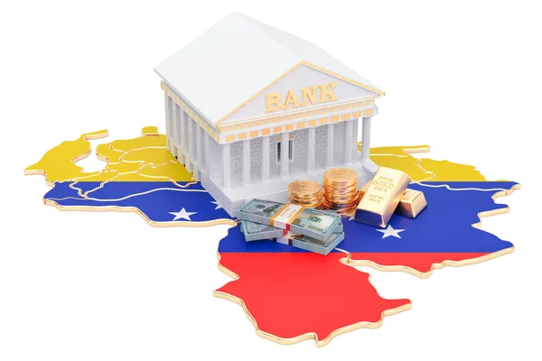 Sistema bancario in Venezuela concetto. Rendering 3D — Foto Stock
