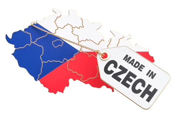 Wykonane w Czechach koncepcja, renderowania 3d — Zdjęcie stockowe