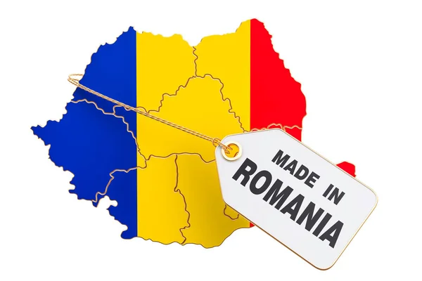 Концепция Made in Romania, 3D рендеринг — стоковое фото