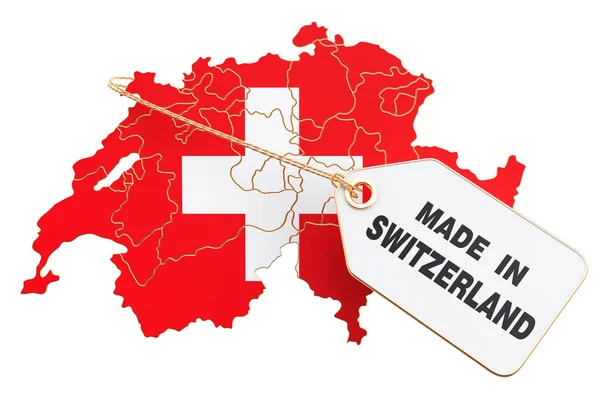 Hecho en Suiza concepto, 3D renderizado —  Fotos de Stock