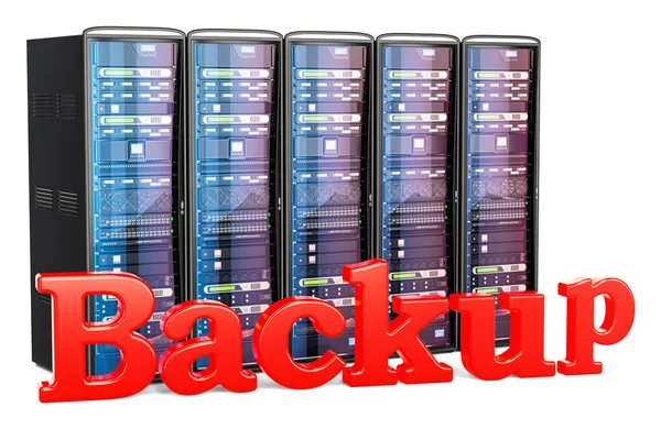 Concepto de Backup Server. Renderizado 3D —  Fotos de Stock