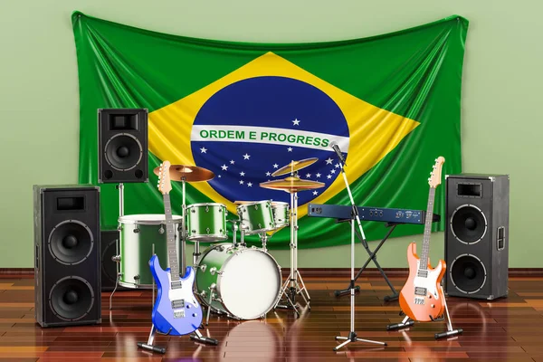 Musica, rock band brasiliane, rendering 3D — Foto Stock