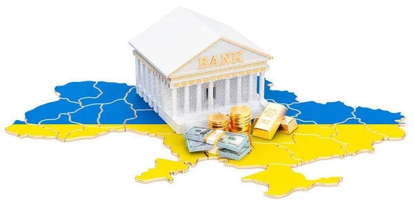 우크라이나 개념에서 금융 시스템입니다. 3 차원 렌더링 — 스톡 사진