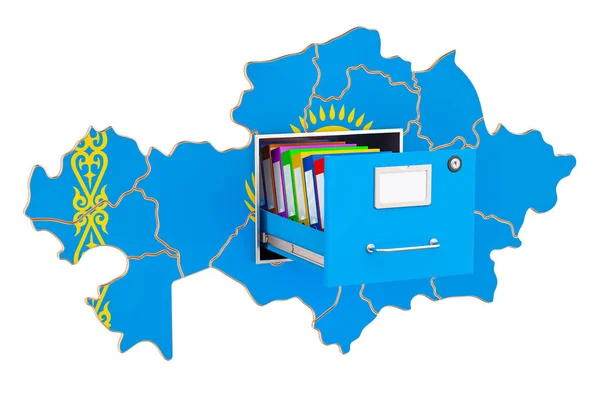 Kazak Ulusal veritabanı kavramı, 3d render — Stok fotoğraf