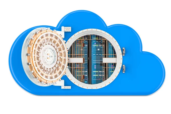 Server-Racks innerhalb der Computing Cloud. Sicherheit und Schutz — Stockfoto