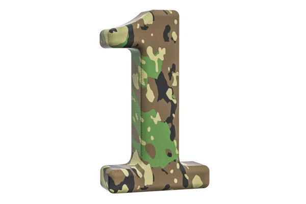 Ejército de camuflaje número 1, representación 3D — Foto de Stock