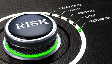 Risk kavramı, düşük düzeyde topuzu. 3D render