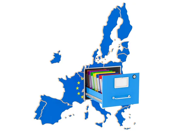 Concepto europeo de base de datos nacional, representación 3D —  Fotos de Stock