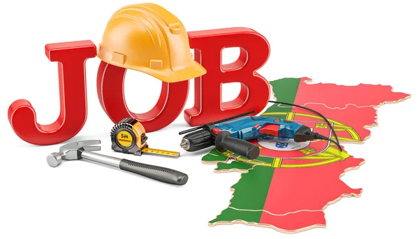 Job Vacancies in Portugal concept, 3D rendering — Stock Photo, Image