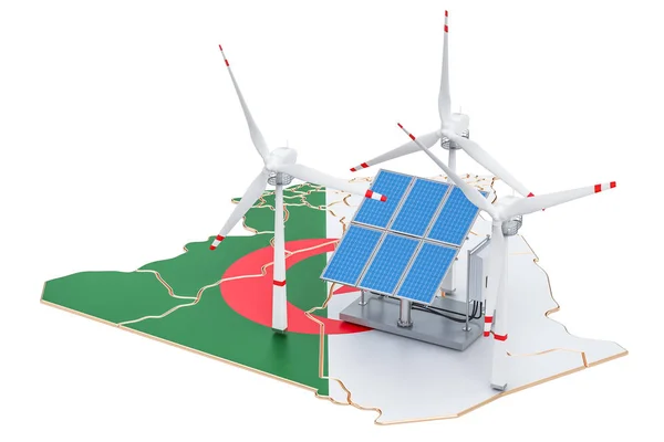 Energía renovable y desarrollo sostenible en Argelia, concepto —  Fotos de Stock