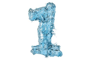 Su sayı 1, 3d render
