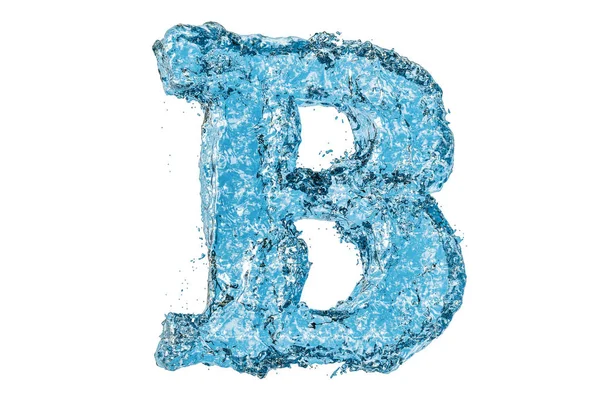 Water letter B, 3D rendering — Stock Photo, Image