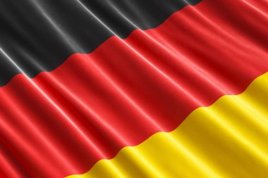 Alman bayrağı arka plan, 3d render