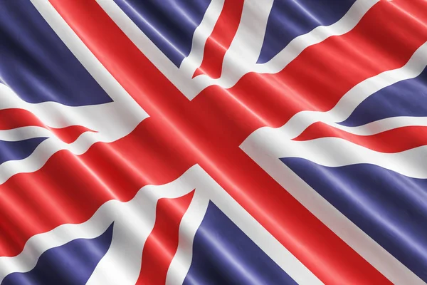 Bandeira britânica fundo, renderização 3D — Fotografia de Stock