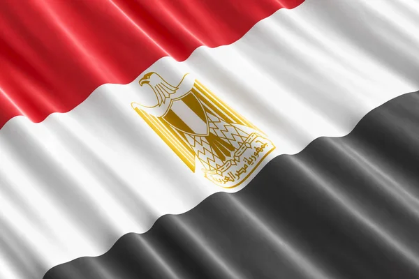 Egyptian flag background, 3D rendering