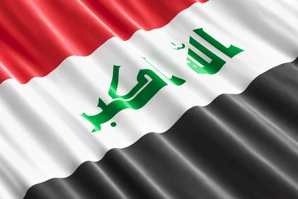 De achtergrond van de Iraakse vlag, 3D-rendering — Stockfoto